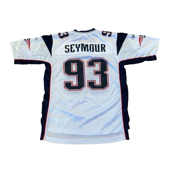 Reebok New England Patriots Richard Seymour #93 White NFL Football Jersey Large - Picture 1 of 7